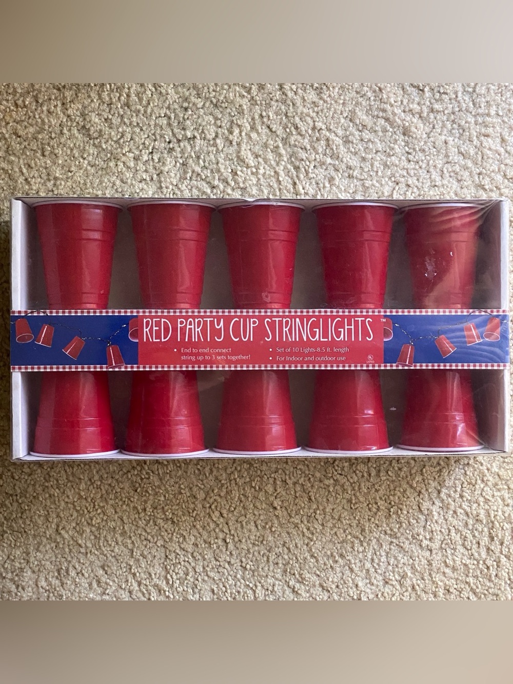 Red Party Cup String Lights - Pack of 10